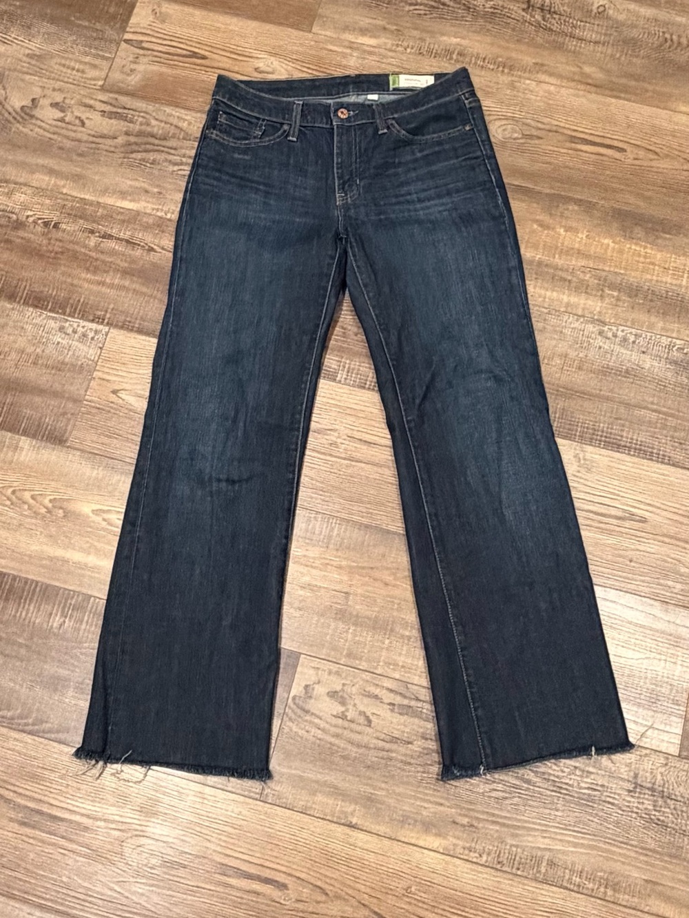 GAP Essential Stretch Women's Dark Indigo Wide-Leg Jeans Size 2L